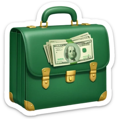 деньги торчащие из портфеля sticker