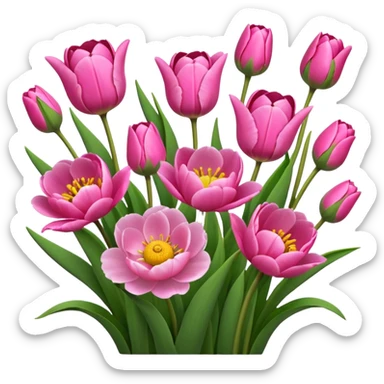 Pink flower boutique  sticker