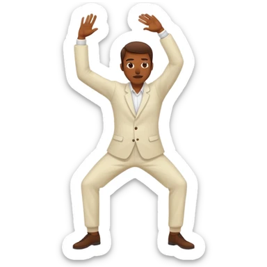 Man with brown skin doing a dab sticker