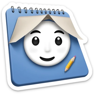 Canvas with pencil sketch sticker