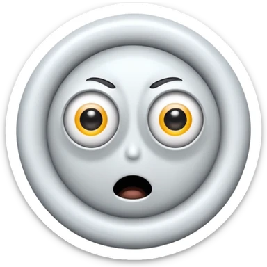 buffering symbol with a shocked face with spiral eyes sticker