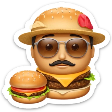 want the Gooey Cheeseburger in 5–20° gentle bird’s-eye angle

 sticker