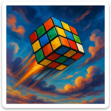 Un ruski cube qui vole  sticker