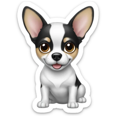 Chiwawa black and white sticker