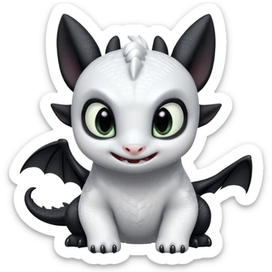 toothless and light fury sticker