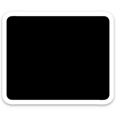 black rectangle with subtle drop shadow sticker