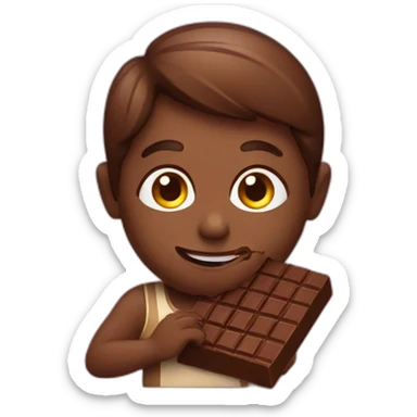 chocolate eating chocolate sticker