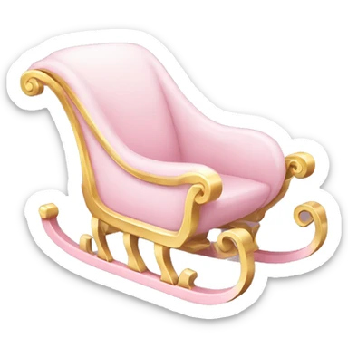 light pink sleigh sticker