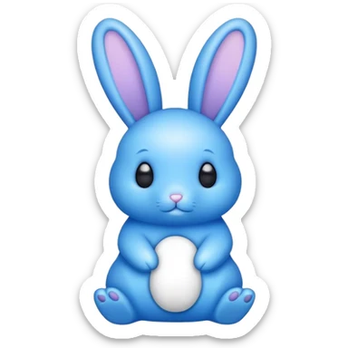 Blue peeps bunny sticker