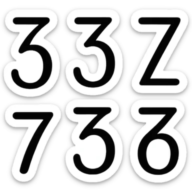 six seven number sticker