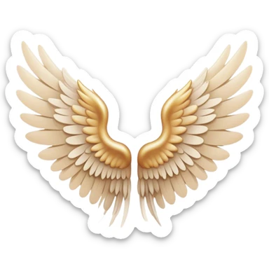Angel wings beige  sticker