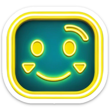 neon outline signboard sticker