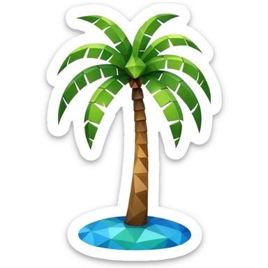 abstract palm tree sticker