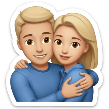 hugging love sticker