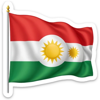 Kurdistan flag sticker