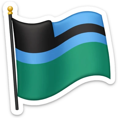 Üstü mavi ortasi siyah altı yeşil 3 şeritli bayrak çiz sticker