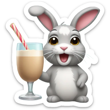 Bad bunny holding a coquito sticker