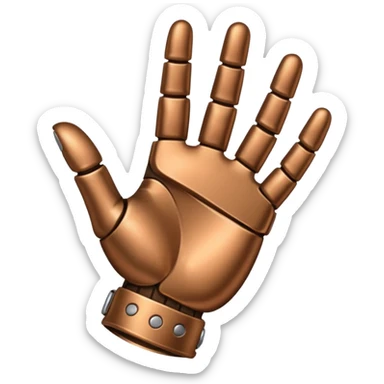 metal hand with give finger sticker