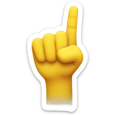 index finger yellow emoji sticker
