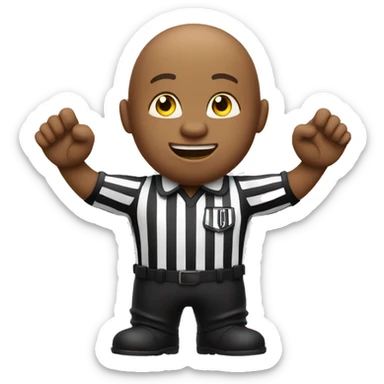 football referee giving it's good sign sticker