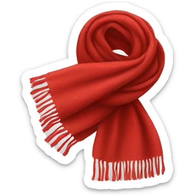 red scarf on its own sticker