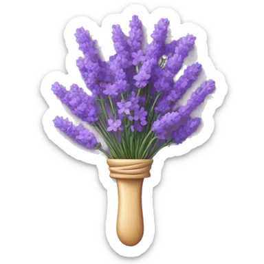 Spoon surrounded with lavender flowers sticker