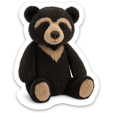 jellycat stuffed plush andean spectacled bear sticker