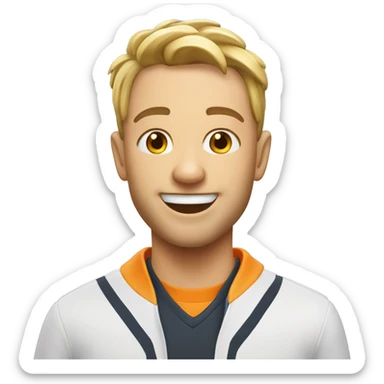 heureux avec un match sticker