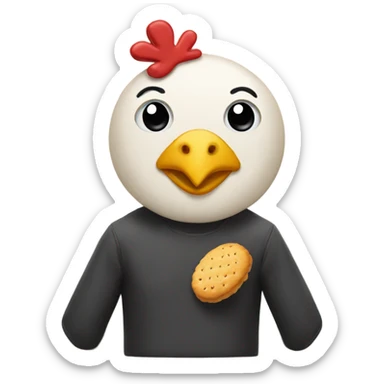 a biscuit with chicken  sticker