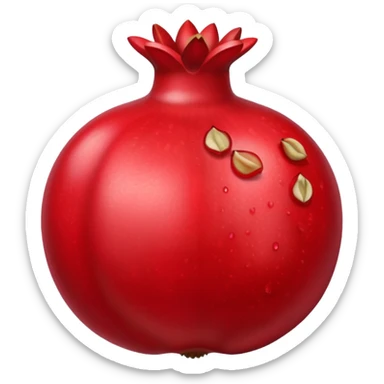 A pomegranate with visible seeds sticker