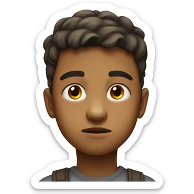 thoughtful boy  sticker