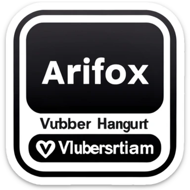 A sticker that reads : “Arifox_vt livestream vtuber hangout” that mimics the “parental advisory explicit content stickers” sticker