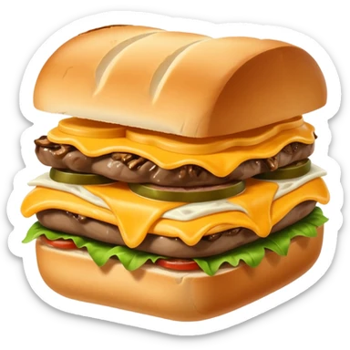 Philly cheese steak sub Sandwich  sticker