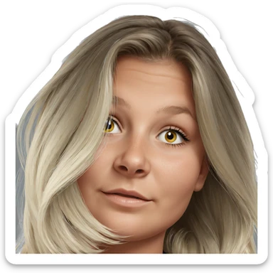 blonde girl portrait smiling softly sticker