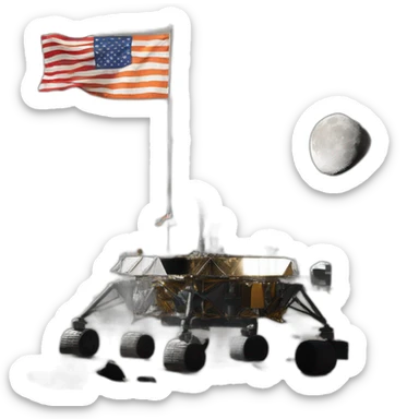 Chandrayan 3 landed on moon with Indian flag sticker