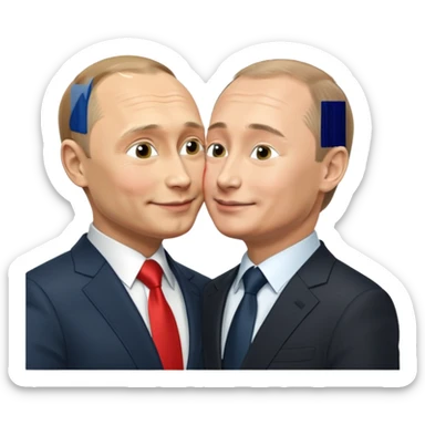 putin kiss zelensky sticker
