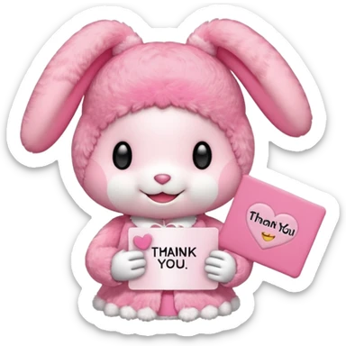 my melody thank you sticker