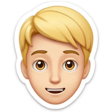 Nodding along with a clueless, forced grin. sticker