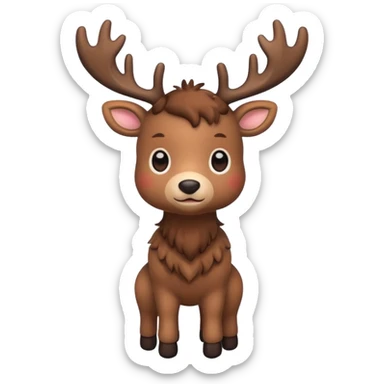 reindeer baby  cute, full body sticker