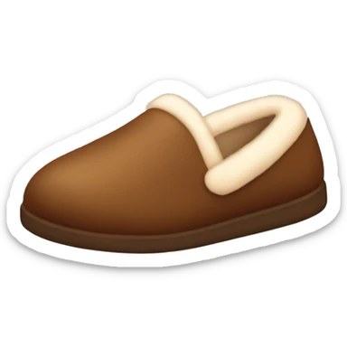 Warm brown fluffy house shoes sticker