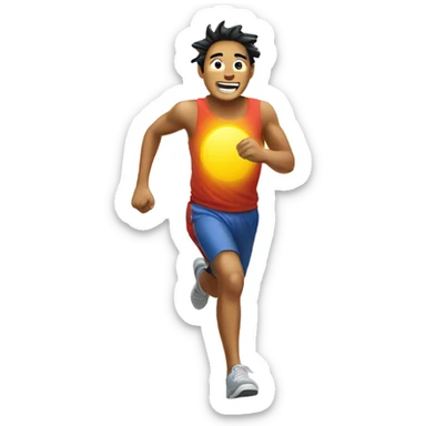 Filipino sun guy running sticker