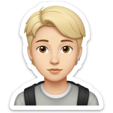 university student non-binary sticker