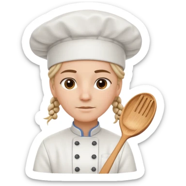 braided haired cook sticker