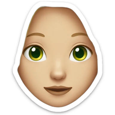 Cat female with long blonde hair an green eyes sticker