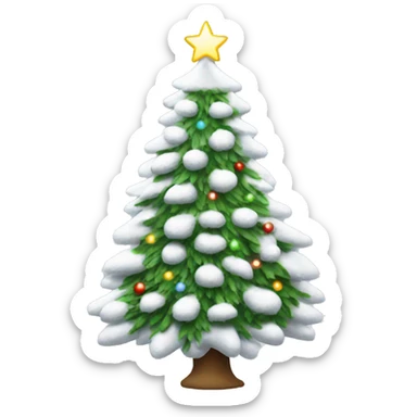 White Christmas tree sticker