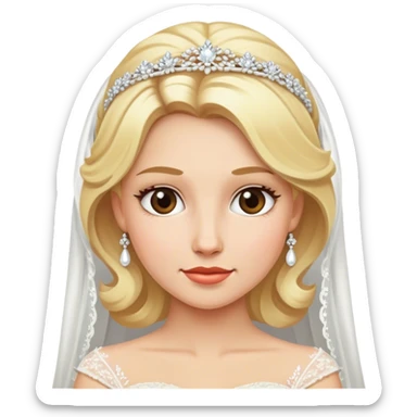 blonde bride  sticker