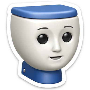 Sibidi toilet with a head  sticker