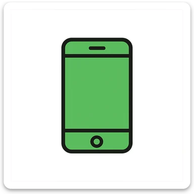 green mobile phone icon sticker
