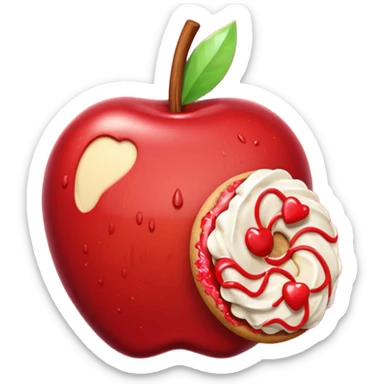 Candy apple cookie sticker