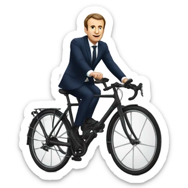 Macron en velo sticker